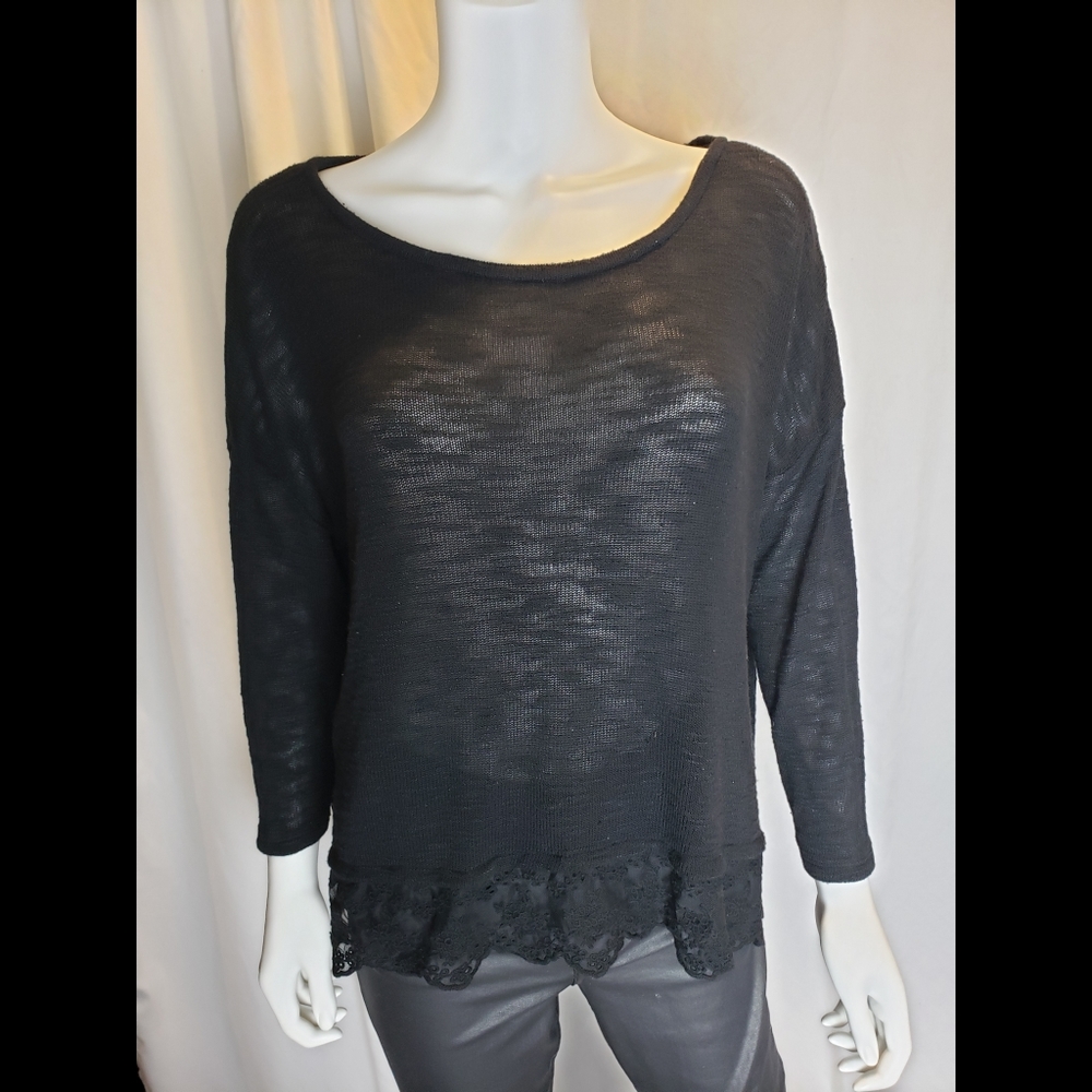 H&M Divided Drop Sleeve Sweater with Lace detail